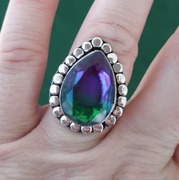 *** Sale *** New Bi-Color Tourmaline 925 Silver Ring.  - Picture 9 of 11